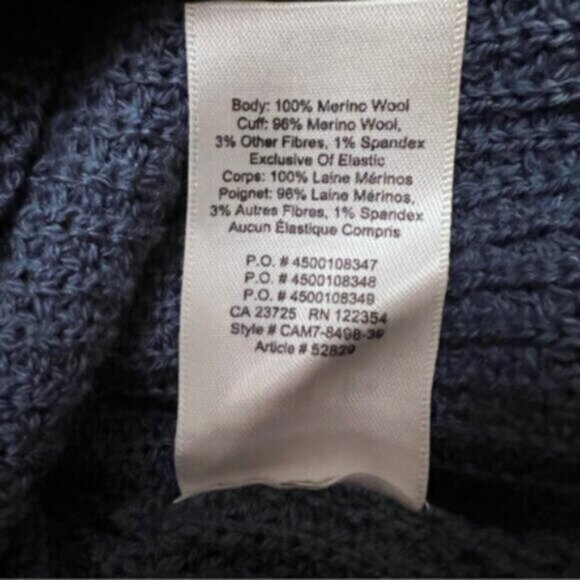 Aritzia * Wilfred Free 100% Italian merino wool Bianca Dress Sweater dress blue - Picture 5 of 16